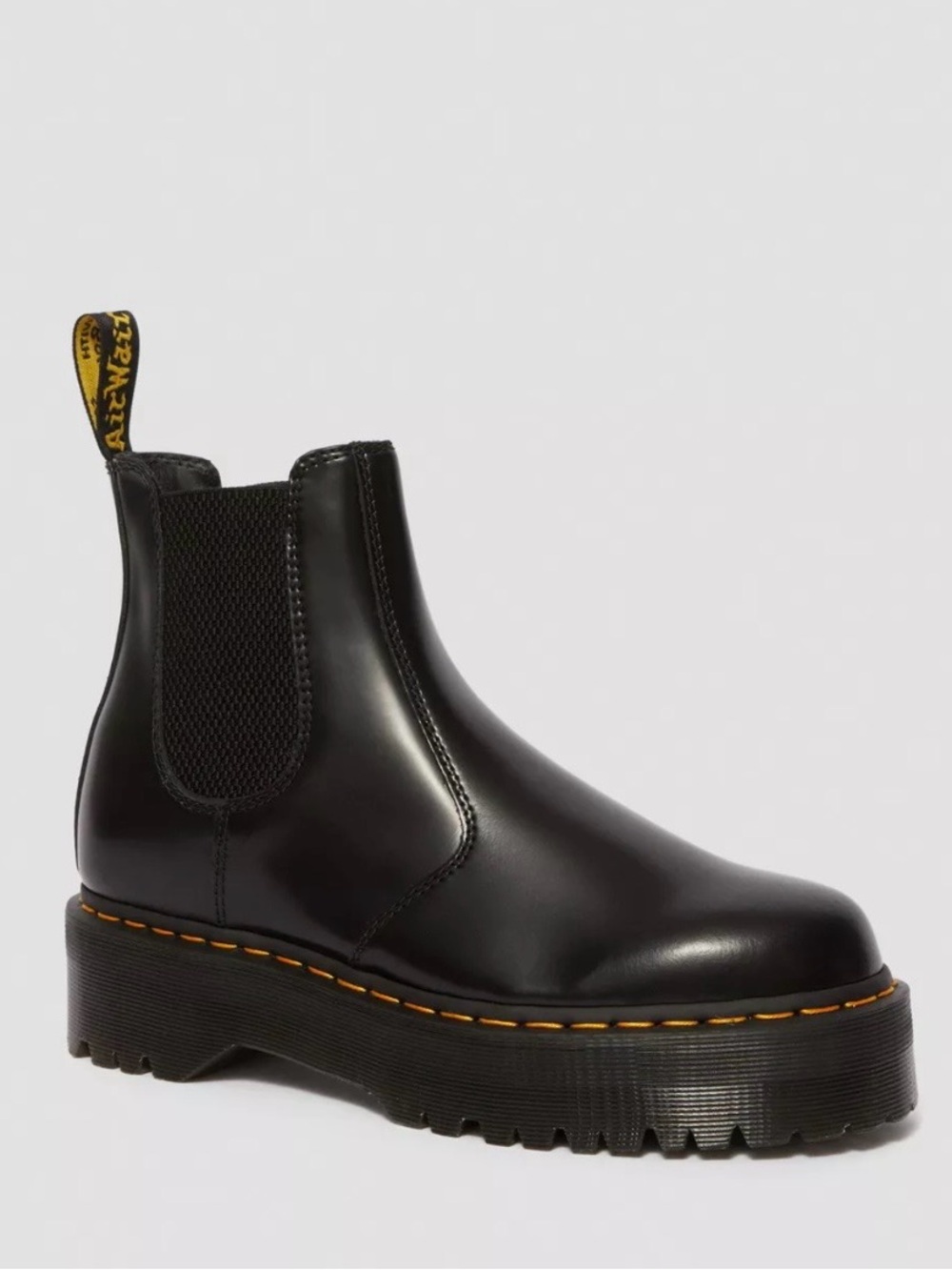 Dr. Martens 2976 Quad Platform Chelsea Boots - Black Size 6